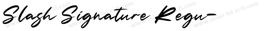 Slash Signature Regu字体转换